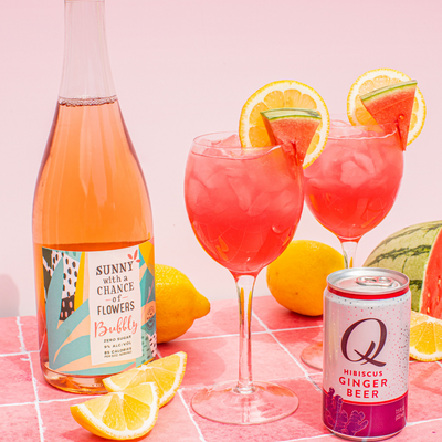 Summer Spritz featuring Sunny Bubbly & Q Mixers